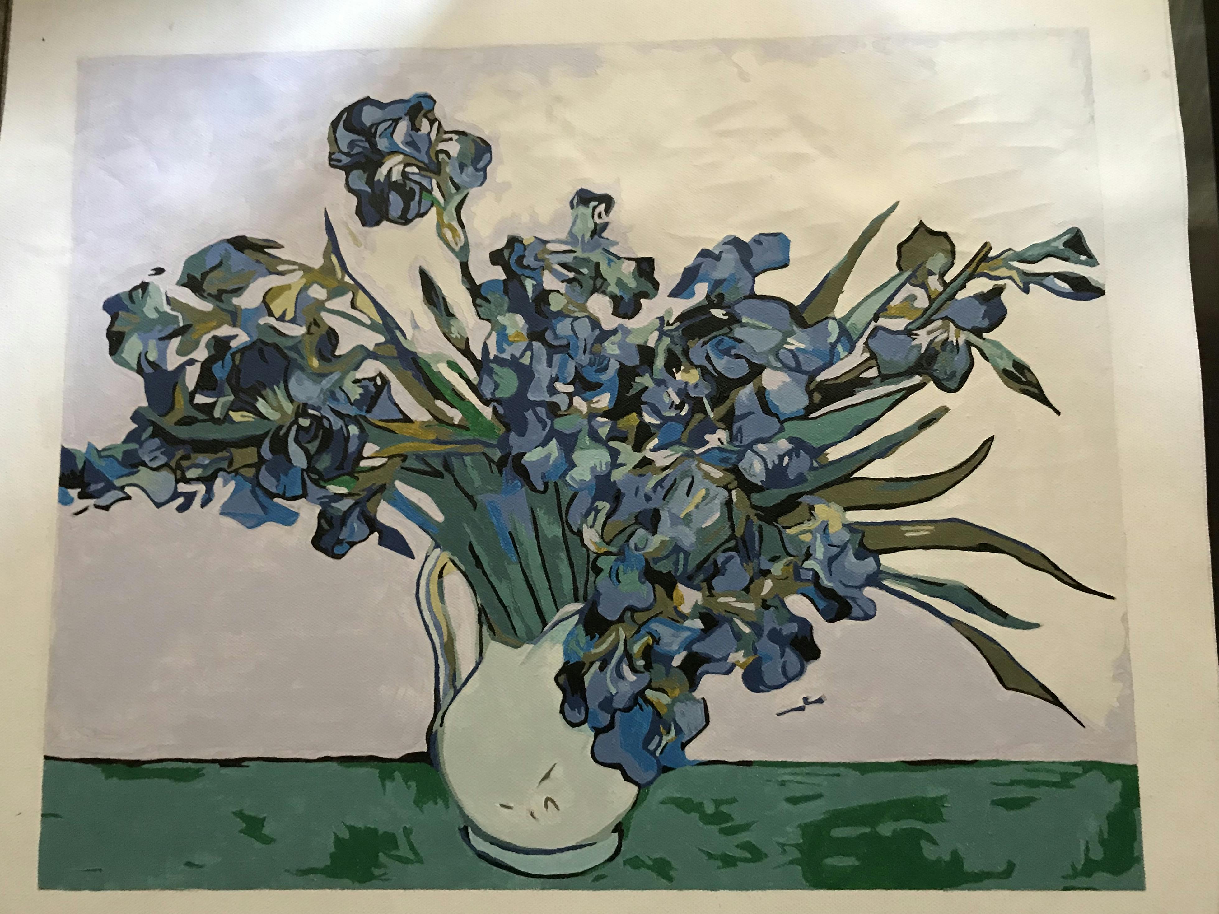 Vase with Irises Van Gogh My Paint by Numbers